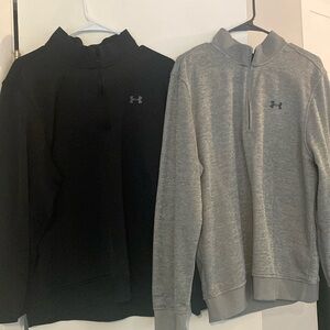 Lot of 2 under armour men golf quarter zip  large